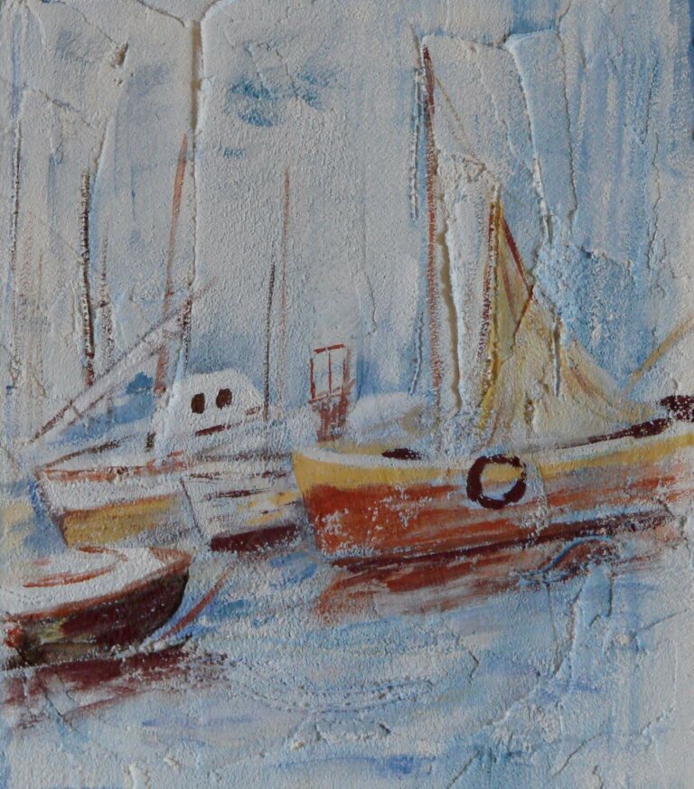 Voiliers acrylique 2007 20x20 cm