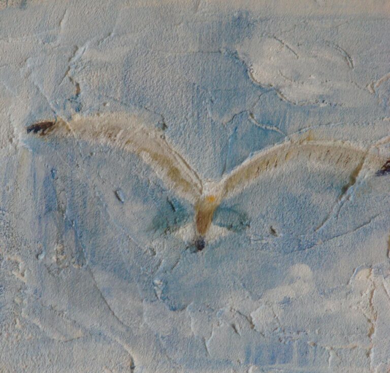 Mouette acrylique 2007 20x20 cm