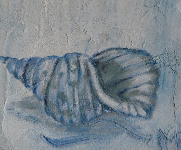 Coquillages acrylique 2007 20x40 cm