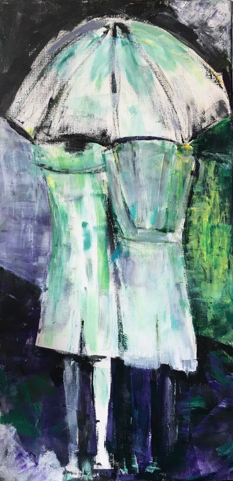 Parapluie Cherbourg acrylique 2011 35x75 cm