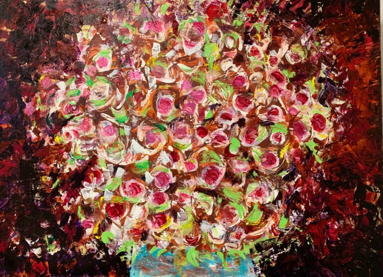 Bouquet Acrylique 2007 60x40 cm