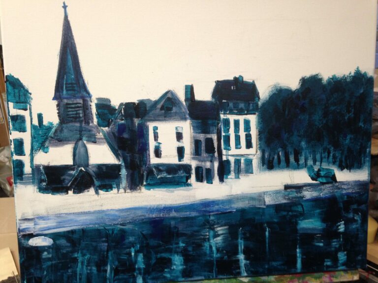 Honfleur acrylique 2012 60x40 cm
