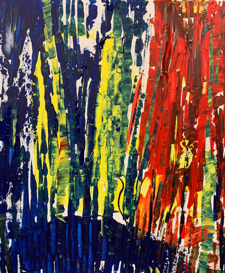 Fond aquatiques acrylique 2017 40x60 cm