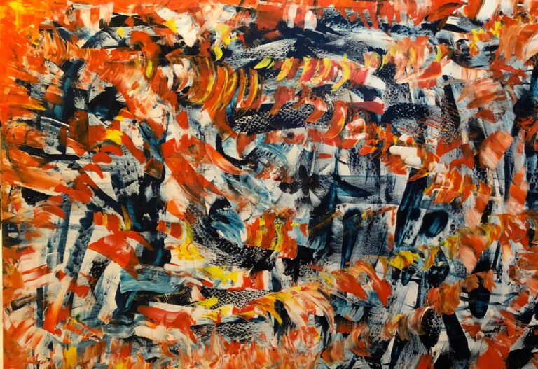 Carnaval acrylique 2018 100x150 cm