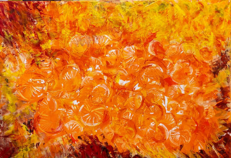 Confiture orange acrylique 2019 80x60 cm
