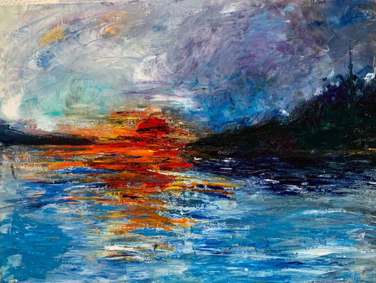 Couche de soleil acrylique 2022 60x40 cm