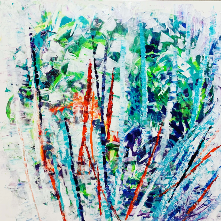 Saison Printemps acrylique 2022 80x80 cm