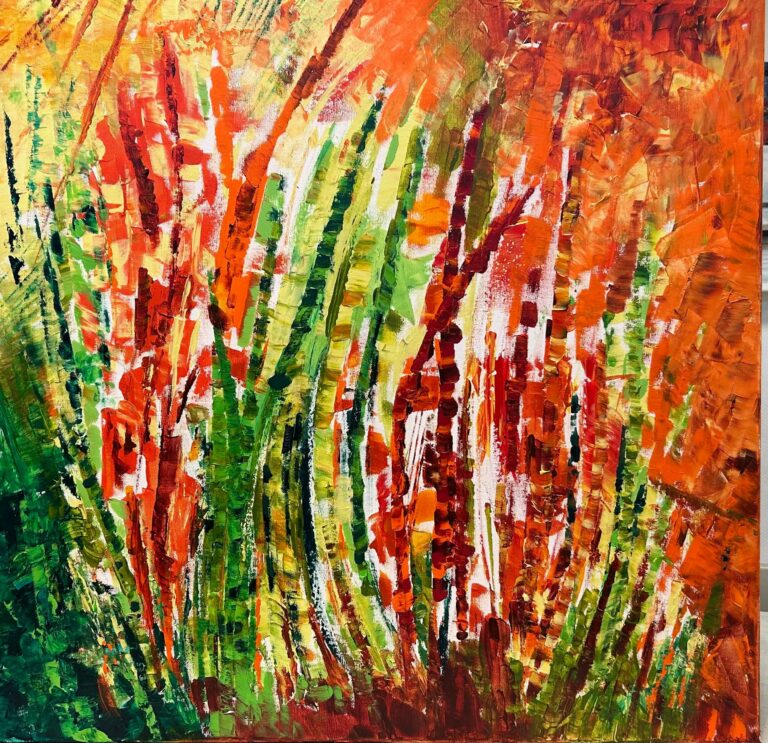 Saison Automne 2 acrylique 2022 80x80 cm