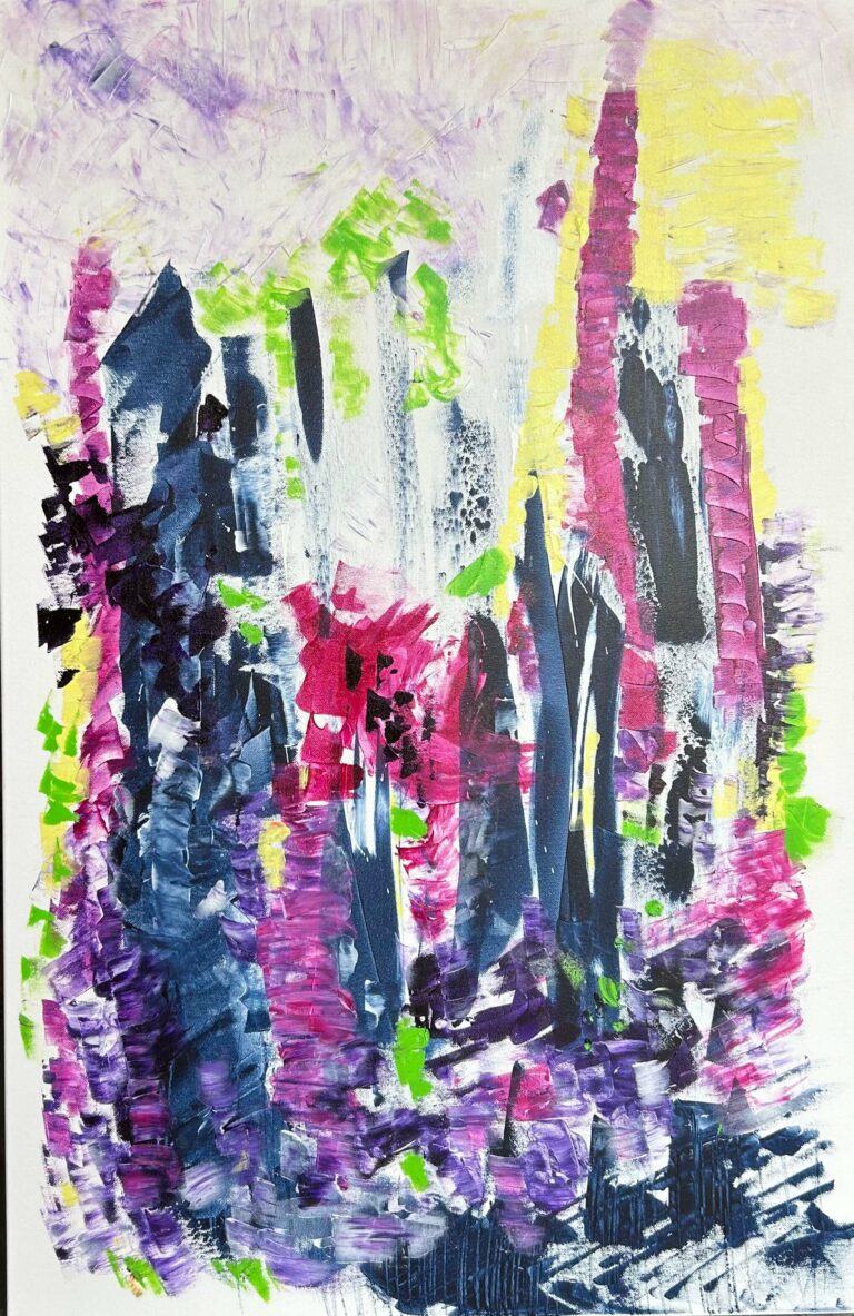 Jardin suspendu acrylique 2023 65x100 cm