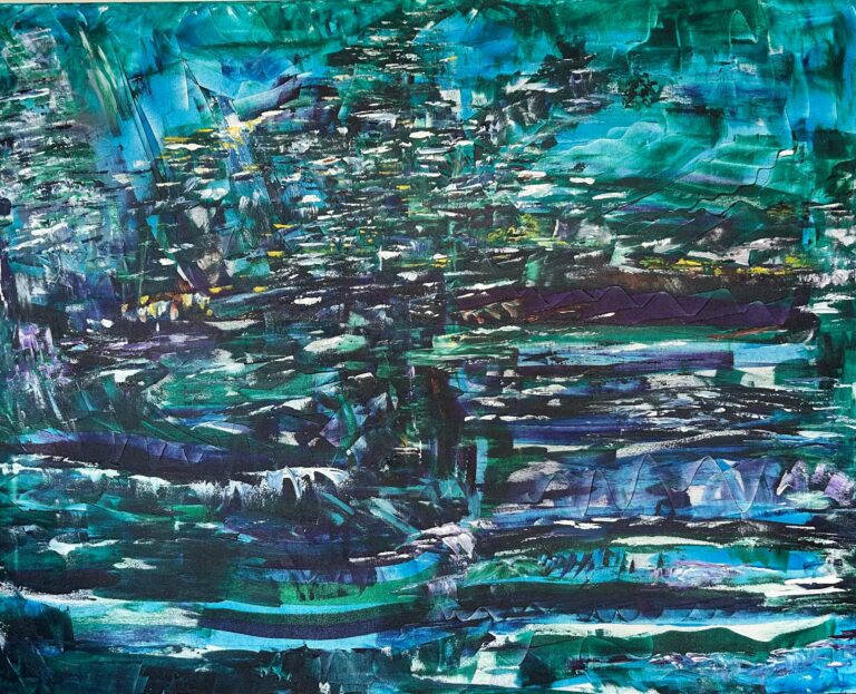 Jardin aquatique acrylique 2023 80x60 cm