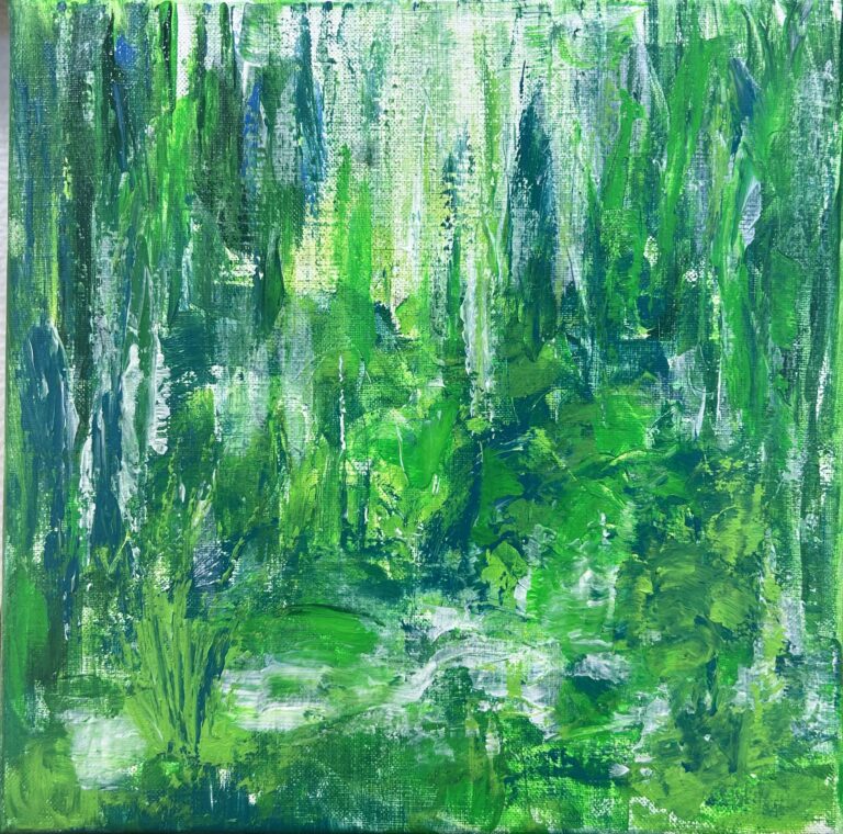 Sous bois acrylique 2024 30x30 cm
