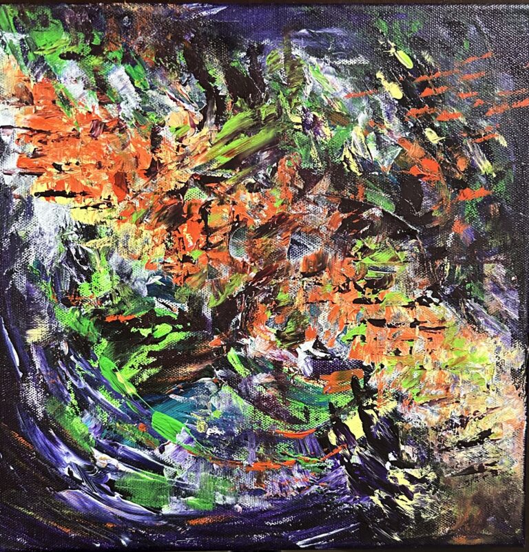 Abimes acrylique 2024 50x50 cm