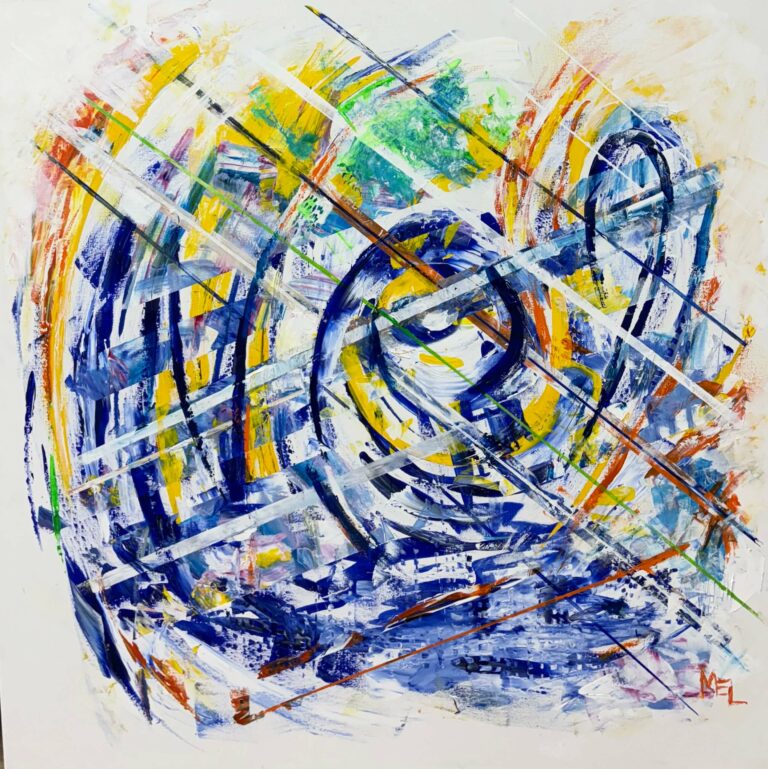 Variations Obliques acrylique 2025 100x100 cm