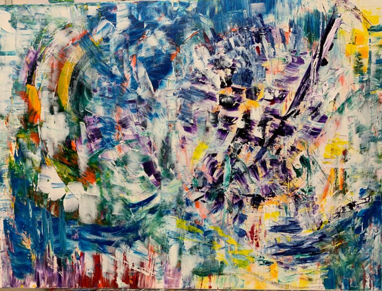 Valse des couleurs acrylique 2025 70x50 cm