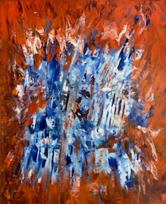 Eclats colorés acrylique 2025 41x33 cm